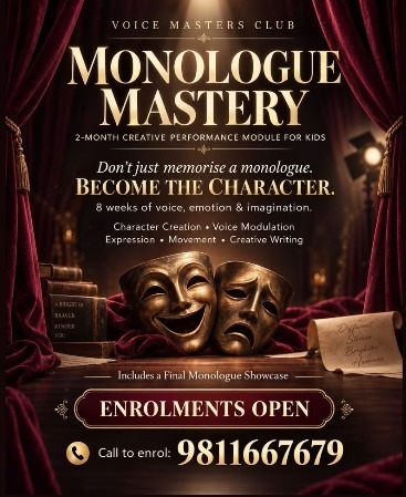 voice masters club-Monologue Mastery Creative Performance Workshop for Kids