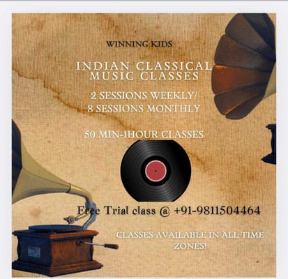 Winning Kids-Indian Classical Music Classes