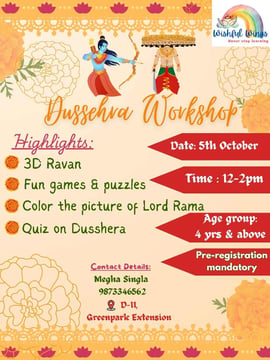 Wishful wings-Dussehra workshop for kids
