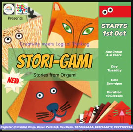 Wishful wings-Stori Gami stories from Origami (Creativity meets logical thingking)