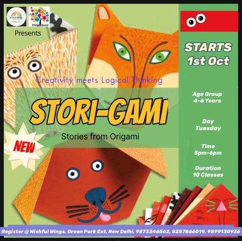 Wishful wings-Stori Gami stories from Origami (Creativity meets logical thingking)
