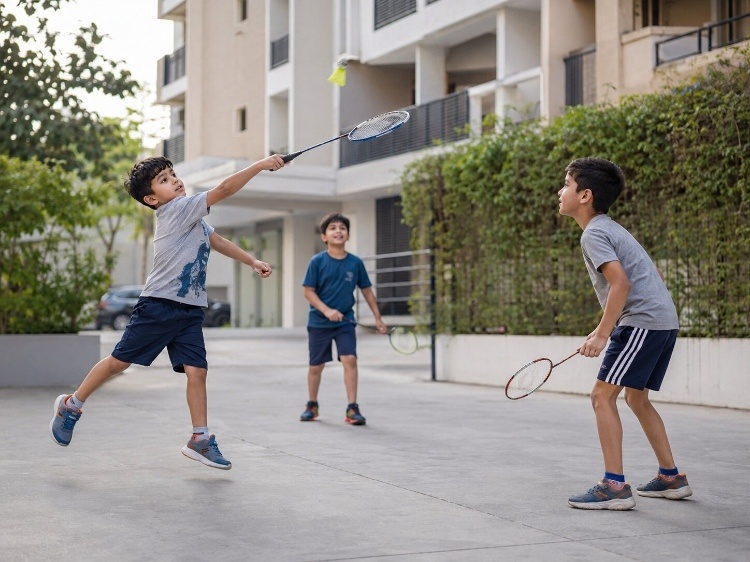 Badminton or shuttlecock play