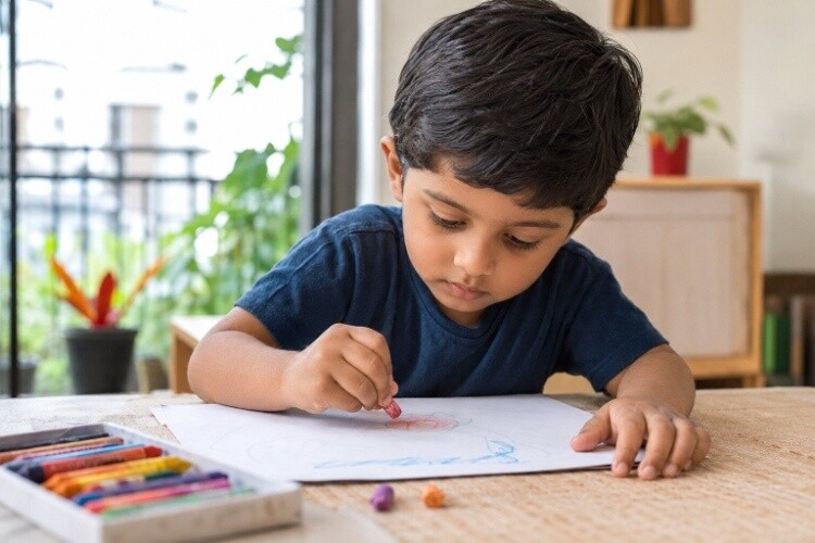 Break small pieces of chalk 