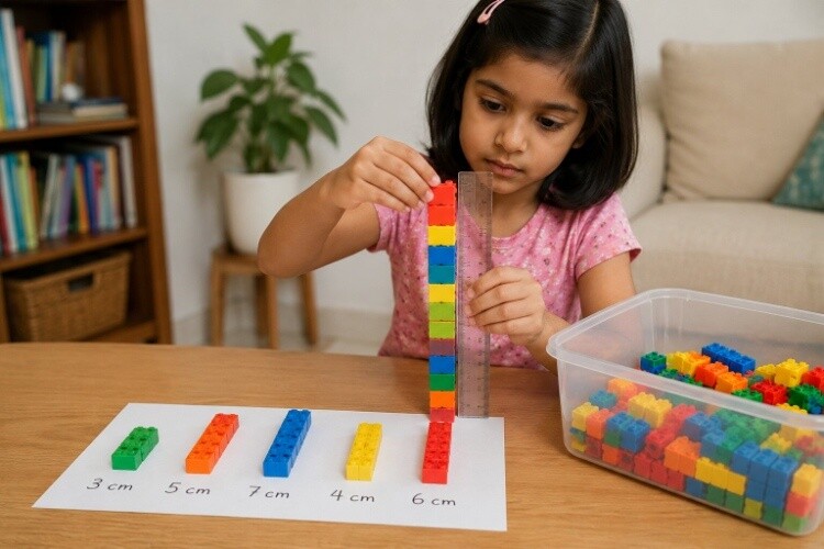 Building with blocks by measurement