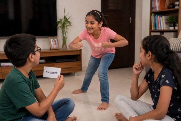 Charades with vocabulary words