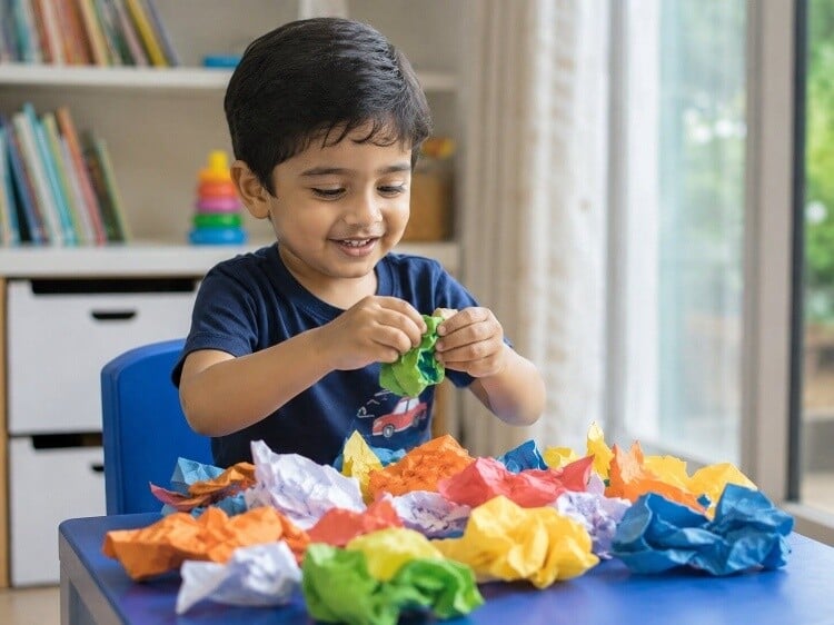 Crinkle paper play