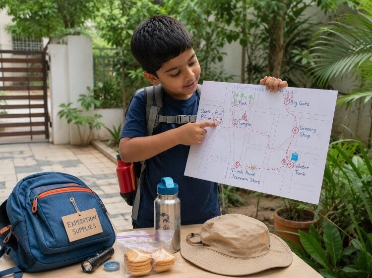 Expedition walks with maps