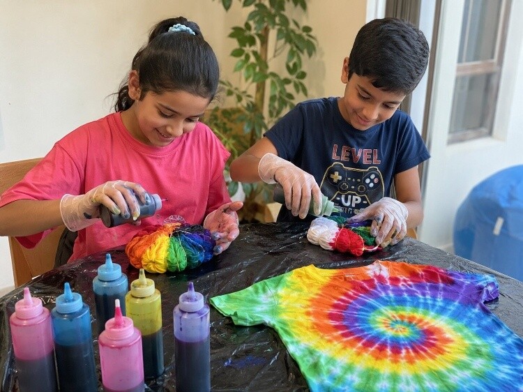 Fabric tie dye projects