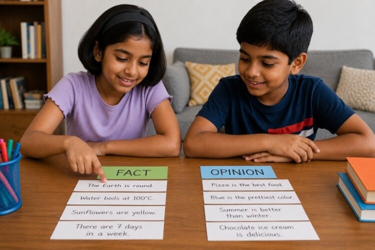 Fact versus opinion sorting games