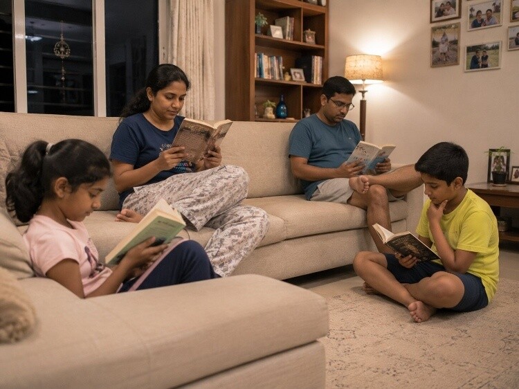 Family reading hour