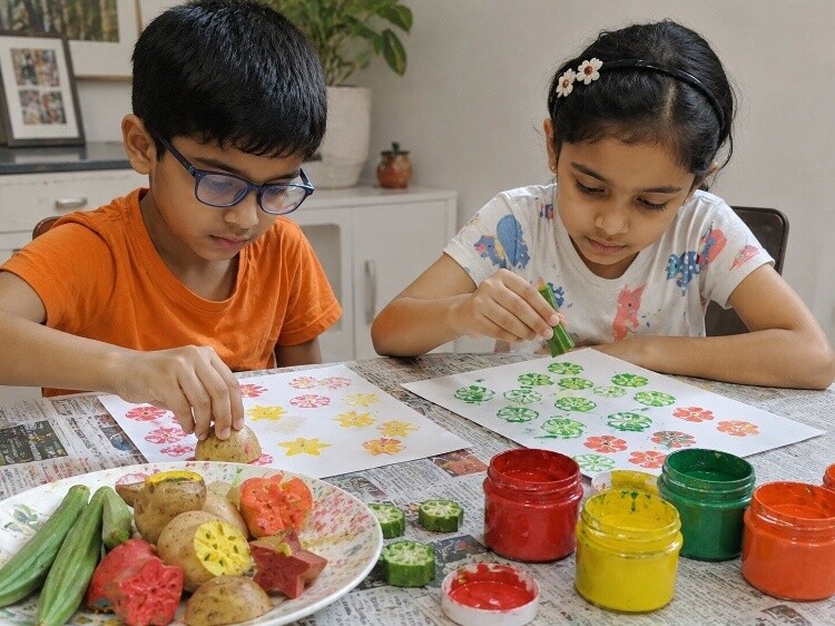 Kitchen waste vegetable printing