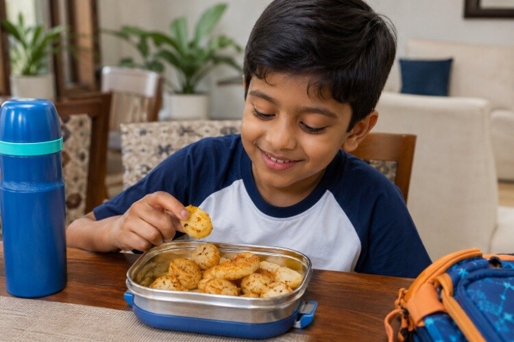 Mini idlis with chutney powde