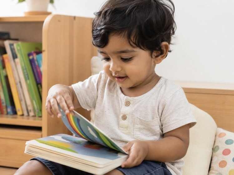 Page turning with board books