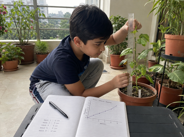 Plant growth measurement and graphing
