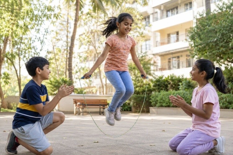Skip counting with jump rope