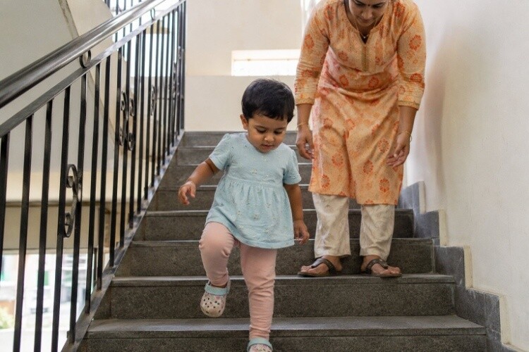 Stair practice with supervision