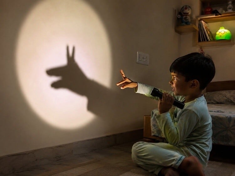 Torch and shadow play
