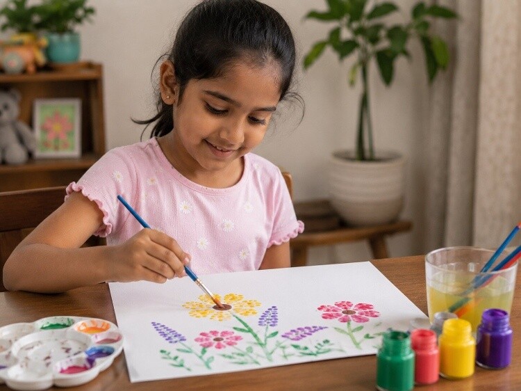 Simple flower paintings
