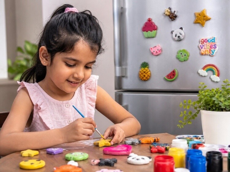 Simple fridge magnets in fun shapes
