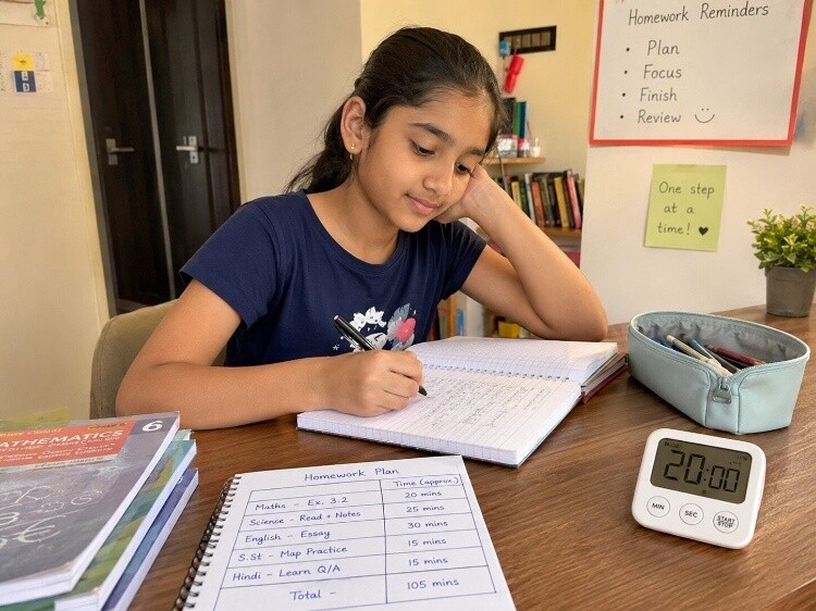 The homework time management connection