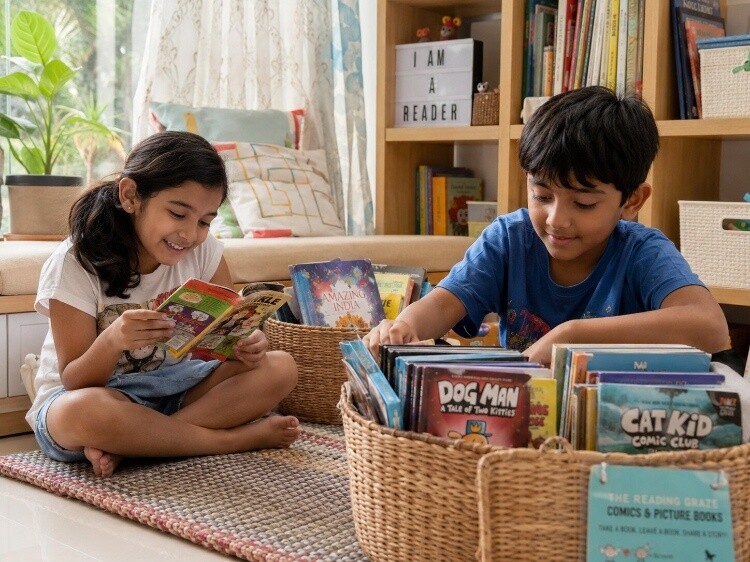 Comic and picture-book bins
