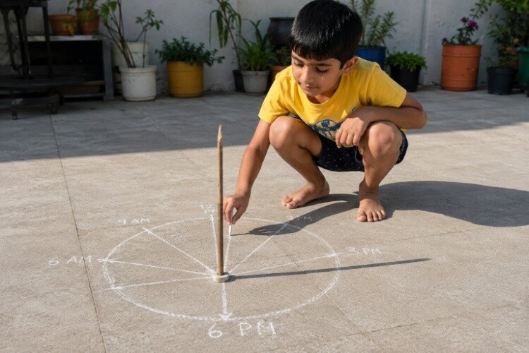 Sundial or shadow tracking