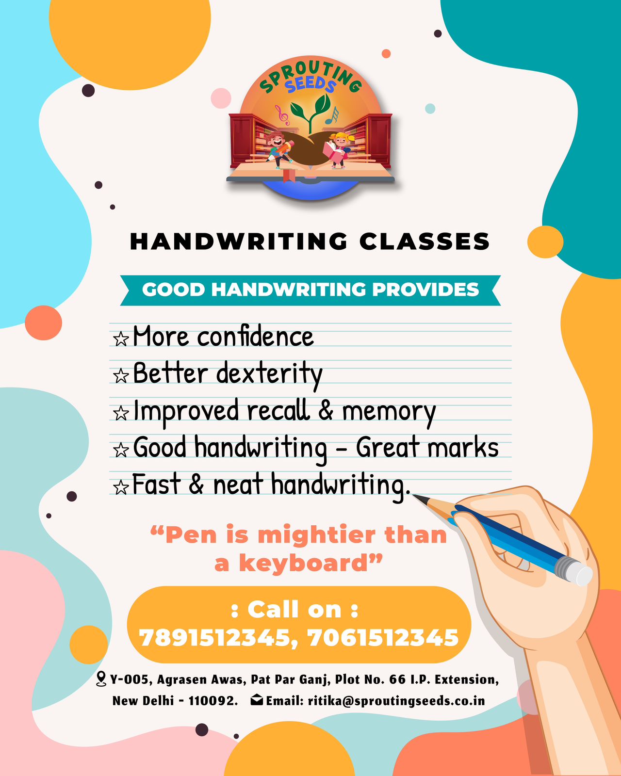 Calligraphy Class  Gurukul Academy of Excellence