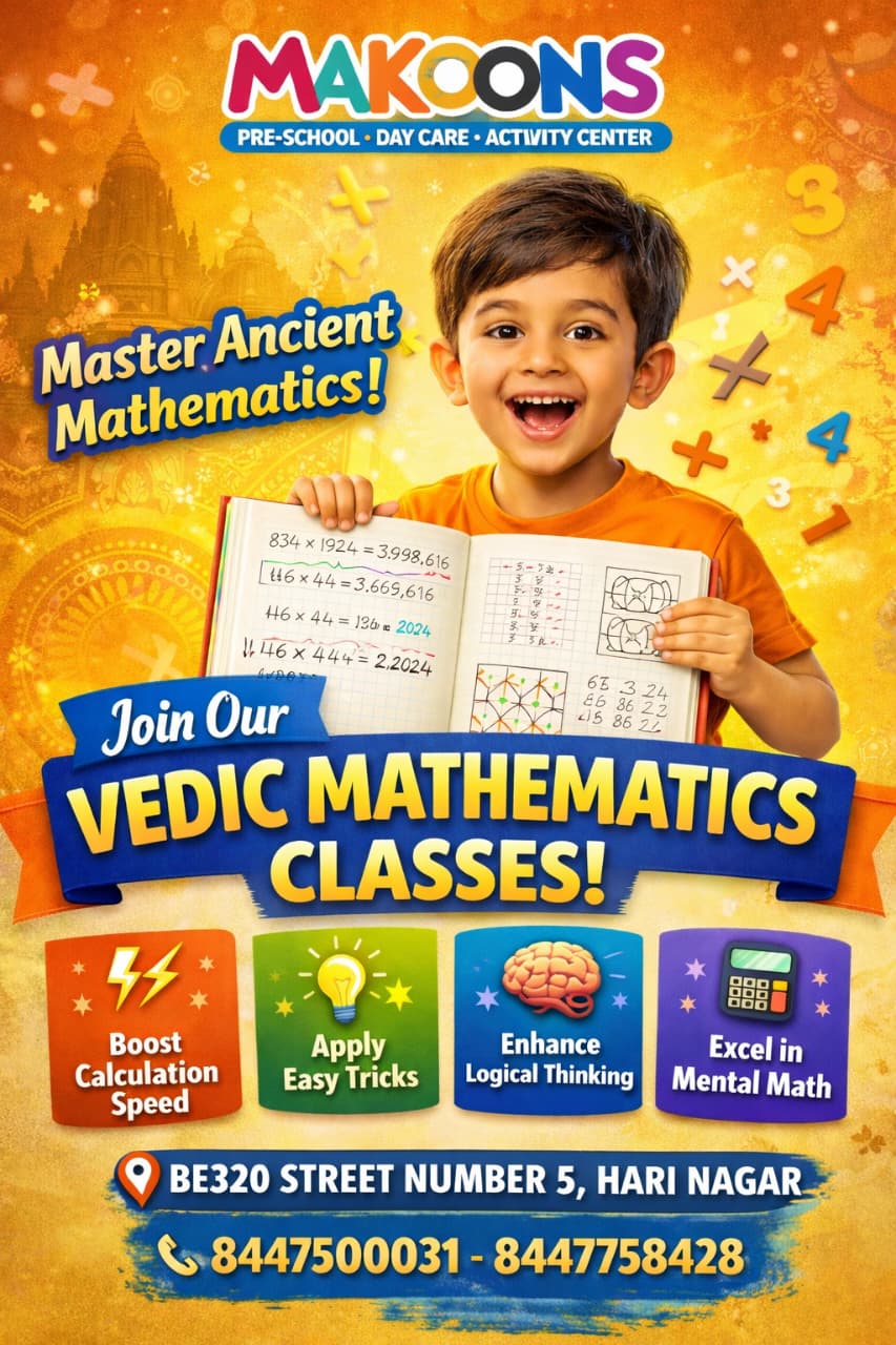 Makoons Hari Nagar-Vedic Mathematics classes