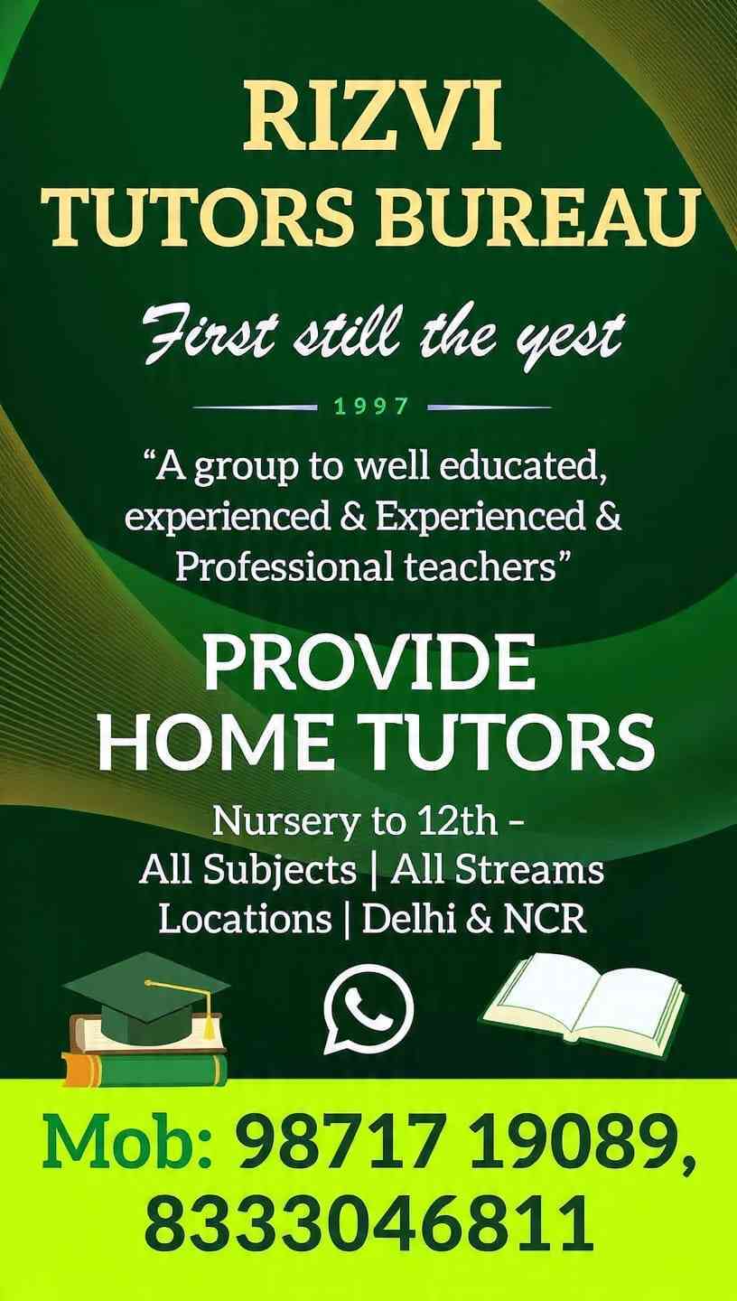 RIZVI Tutors Bureau-Home Tuitions
