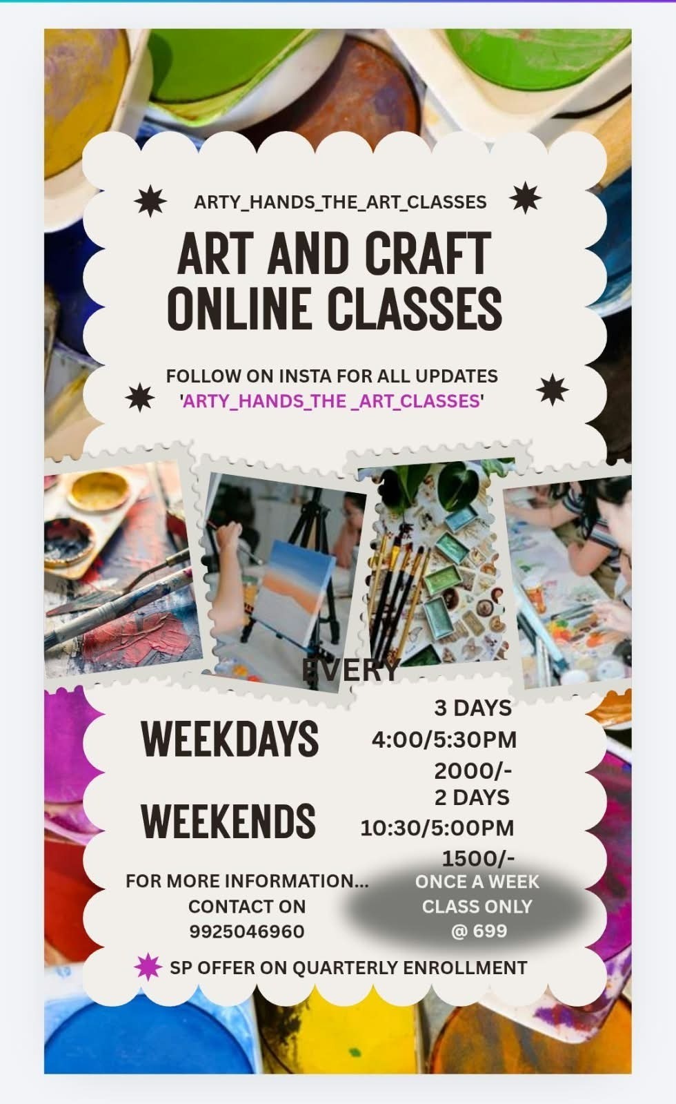 Arty hands the art classes-Online Art and Craft Classes for Kids