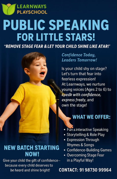 Learn Ways Play School-Public Speaking for little stars